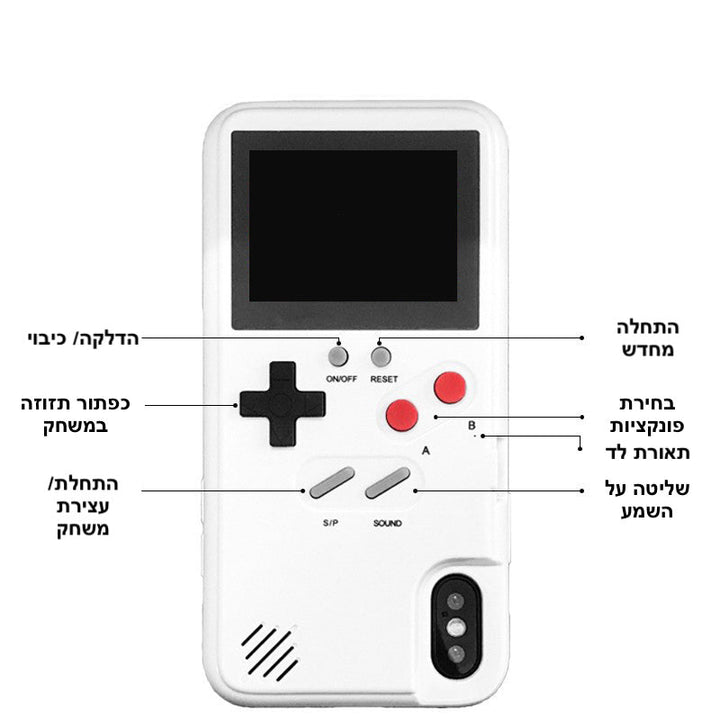 PocketGamer- כיסוי לסמסונג עם מעל 30 משחקי רטרו | כיסוי טלפון עם משחקי רטרו מובנים | אוזו-שופ